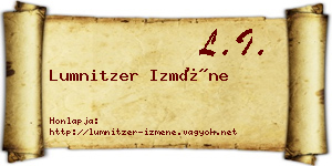 Lumnitzer Izméne névjegykártya